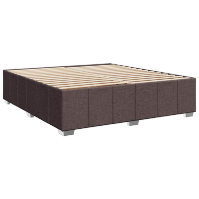 Łóżko z box spring LED z materacem Ciemny brąz 180 x 200 cm