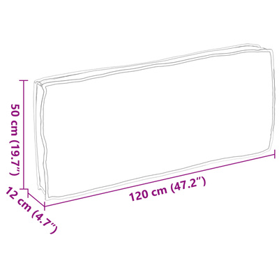 Poduszka Antracyt 120 x 50 x 12 cm Materiał Oxford