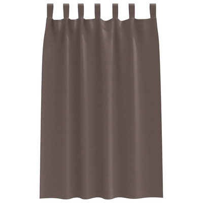 Firany blackout z kółkami 2 pcs Ciemny brąz 175 x 140 cm