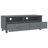 vidaXL Szafka pod TV HAMAR, ciemnoszara, 106x40x40 cm, drewno sosnowe