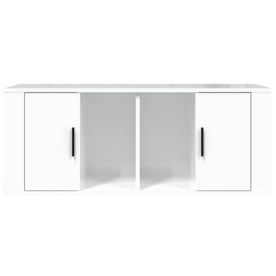 Szafka pod TV, wysoki połysk, biała, 100x35x40 cm vidaXL
