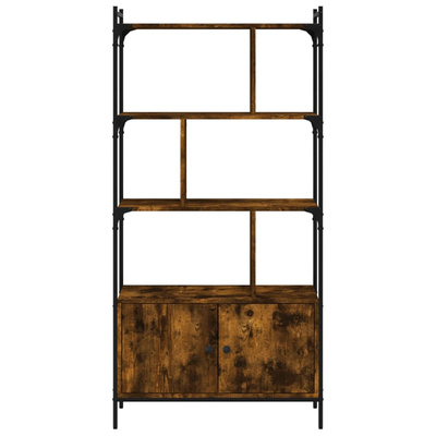 Biblioteczka z drzwiczkami, przydymiony dąb, 76,5x30x154,5 cm