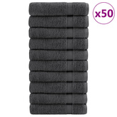 Ręczniki premium, SOLUND, 50 szt., antracytowe, 50x100 cm, 600 g/m?