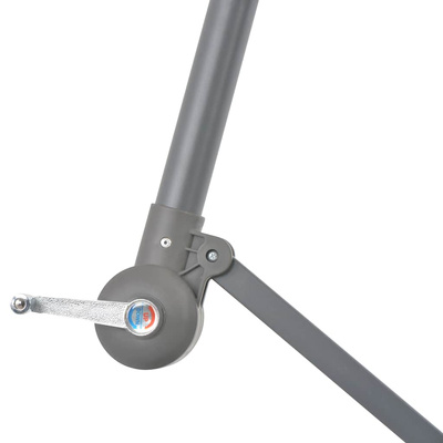 vidaXL Parasol wiszący z aluminiowym słupkiem, bordowy, 300 cm