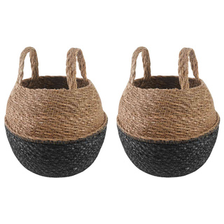 Doniczka z uchwytami 2 pcs Czarny ? 22 x 20 cm