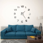 vidaXL Zegar ścienny 3D, nowoczesny design, 100 cm, XXL, srebrny model standard
