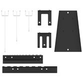 Panel Narzędziowy 2 szt. Szary 100 x 1 x 60 cm Stal