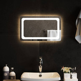 vidaXL Lustro łazienkowe z LED, 50x30 cm model standard