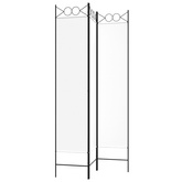 Parawan 3-panelowy, biały, 120x200 cm, tkanina
