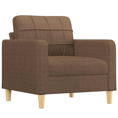 vidaXL Fotel, brązowy, 60 cm, obity tkaniną
