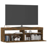 vidaXL Szafka pod TV z oświetleniem LED, przydymiony dąb, 120x35x40 cm wariant 4