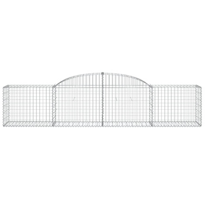 Kosze gabionowe, 3 szt., 300x50x60/80 cm, galwanizowane żelazo