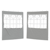 Ściana boczna namiotu na imprezy 2 pcs 200 x 195 cm jasnoszary