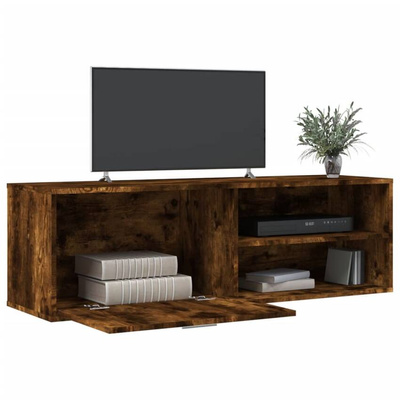 vidaXL Szafka pod TV, przydymiony dąb, 120x34x37 cm