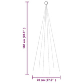 vidaXL Choinka do montażu na maszcie, 108 ciepłych białych LED, 180 cm