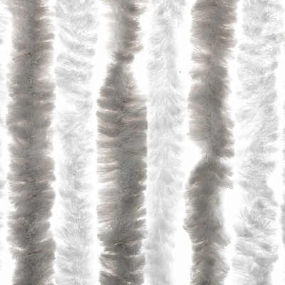 Zasłona przeciwko owadom, jasnoszaro-biała, 100x220 cm, szenil