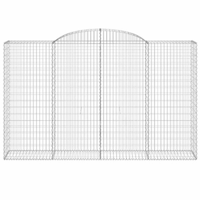 Kosze gabionowe, 11 szt, 300x50x180/200cm, galwanizowane żelazo