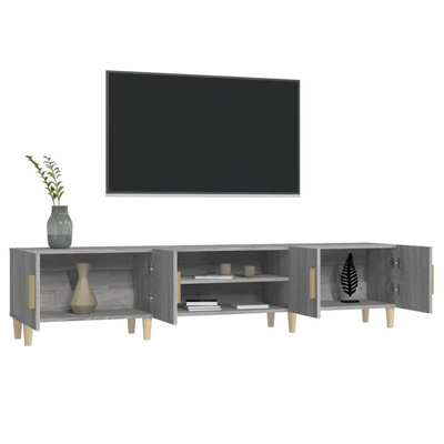 vidaXL Szafka pod TV, szary dąb sonoma, 180x31,5x40 cm