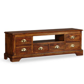 vidaXL Szafka pod TV z drewna sheesham, 120 x 40 x 30 cm