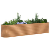 Podniesiony grządka Brązowy 400 x 80 x 81 cm Stal