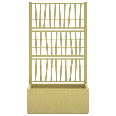 Donica ogrodowa z trellem zielony 80 x 36 x 140 cm PP