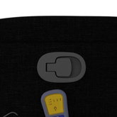 vidaXL Rozkładany fotel masujący, czarny, obity tkaniną