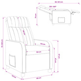Fotel recliner Czarny Welur