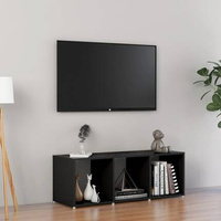 vidaXL Szafka pod TV, czarna, 107x35x37 cm, materiał drewnopochodny