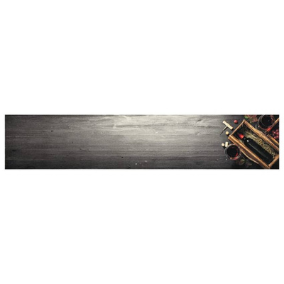 vidaXL Dywanik kuchenny z motywem wina, 60x300 cm, aksamitny