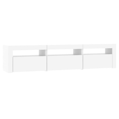 vidaXL Szafka pod TV z oświetleniem LED, biała, 180x35x40 cm