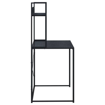 vidaXL Biurko na komputer, czarne 110x60x138cm materiał drewnopochodny