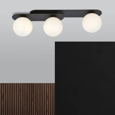 Lampa sufitowa PLAZA 3 BLACK/OPAL