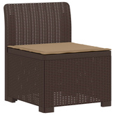 5-osobowa sofa ogrodowa z poduszkami w stylu rattanowym PP