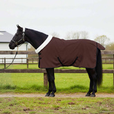 Koc dla Koni Ciemny brąz 115 cm Polarowy fleece