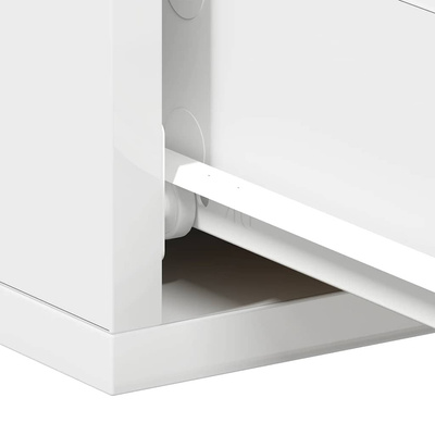 Wiszące szafki nocne, 2 szt., białe, 40x30x15 cm