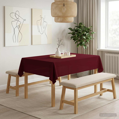 Obrus stołowy Prostokątny Czerwone wino 110 x 140 cm Poliester
