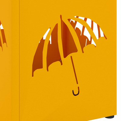 Stojak na Parasol Deszczowy Musztardowy 15,5 x 15,5 x 49 cm