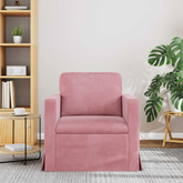 Sofa Różowy 78 x 78 x 80 cm Aksamit