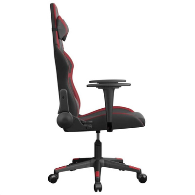 vidaXL Fotel gamingowy, czarno-bordowy, sztuczna skóra wariant 4