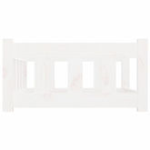 vidaXL Legowisko dla psa, białe, 75,5x55,5x28 cm, lite drewno sosnowe