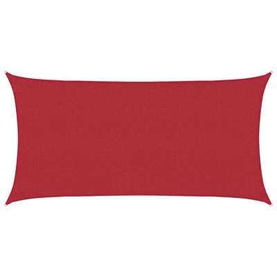 Żagiel przeciwsłoneczny czerwony 2 x 6 m HDPE