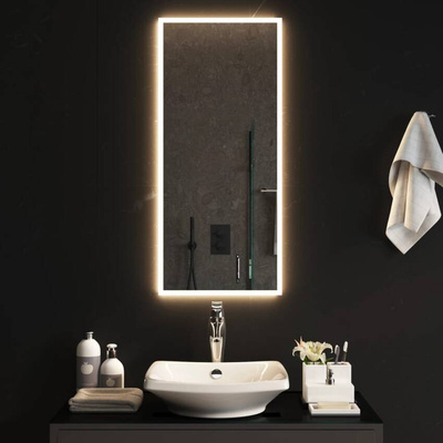 vidaXL Lustro łazienkowe z LED, 40x90 cm