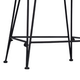 Stołek barowy 2 szt. Czarny 44 x 54 x 96 cm Rattan i Stal