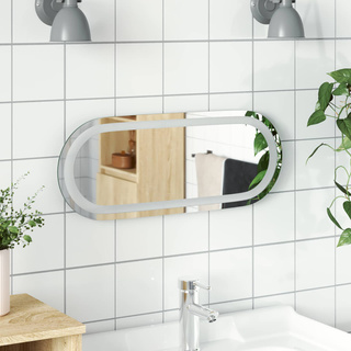 Lustro łazienkowe LED przezroczysty 50 x 20 cm szkło hartowane