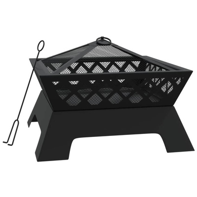 Palenisko z pogrzebaczem, 50 cm, XXL, stal vidaXL