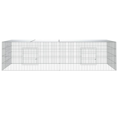 Klatka dla królika, 2 panele, 220x110x55 cm, żelazo