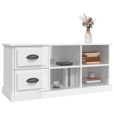 vidaXL Szafka pod TV, wysoki połysk, biała, 102x35,5x47,5 cm