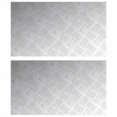Stopień Prostokątny 2 pcs Srebrny 70 x 40 cm Aluminium