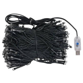 vidaXL Sztuczna choinka z lampkami i bombkami, czarna, 180 cm, PVC