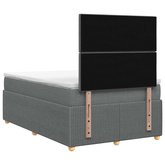 Łóżko z box spring LED z materacem ciemnoszary 120 x 190 cm